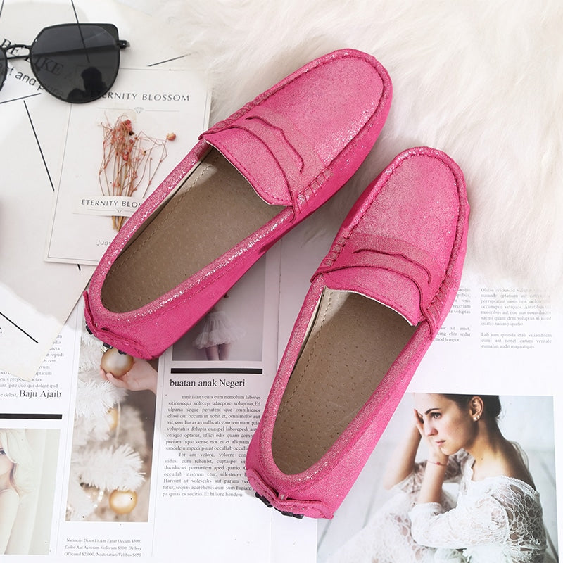 Glitter loafers lente zomer voor dames