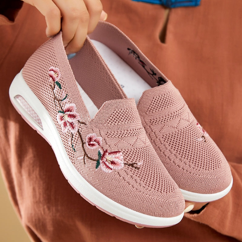 Zomer loafers met geborduurde bloemen voor dames