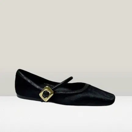 Mary Jane ballerina met luipaardprint