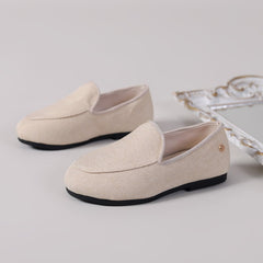 Soepele instap loafers voor casual looks, Beige