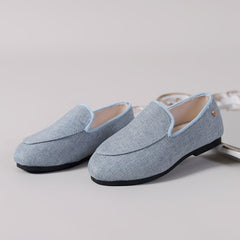 Soepele instap loafers voor casual looks, Blauw