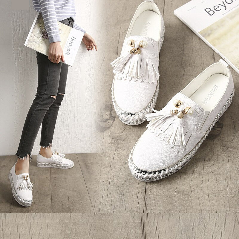 Soepele loafers met kwastjes en trendy details voor dames