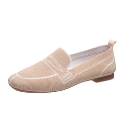 Soepele mesh mocassins met stikselmotief, Roos