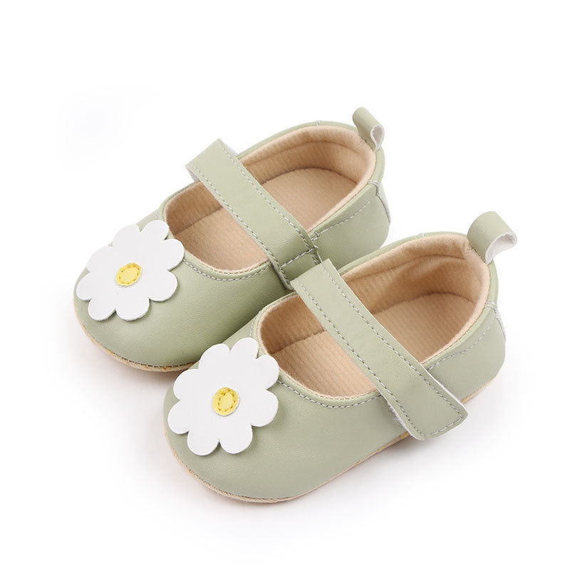 Soepele loafers met bloemenmotief voor babymeisjes