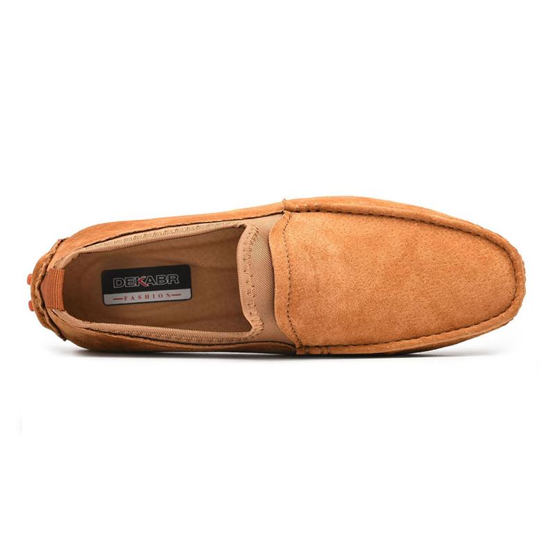 Soepele antislip suède loafers voor heren