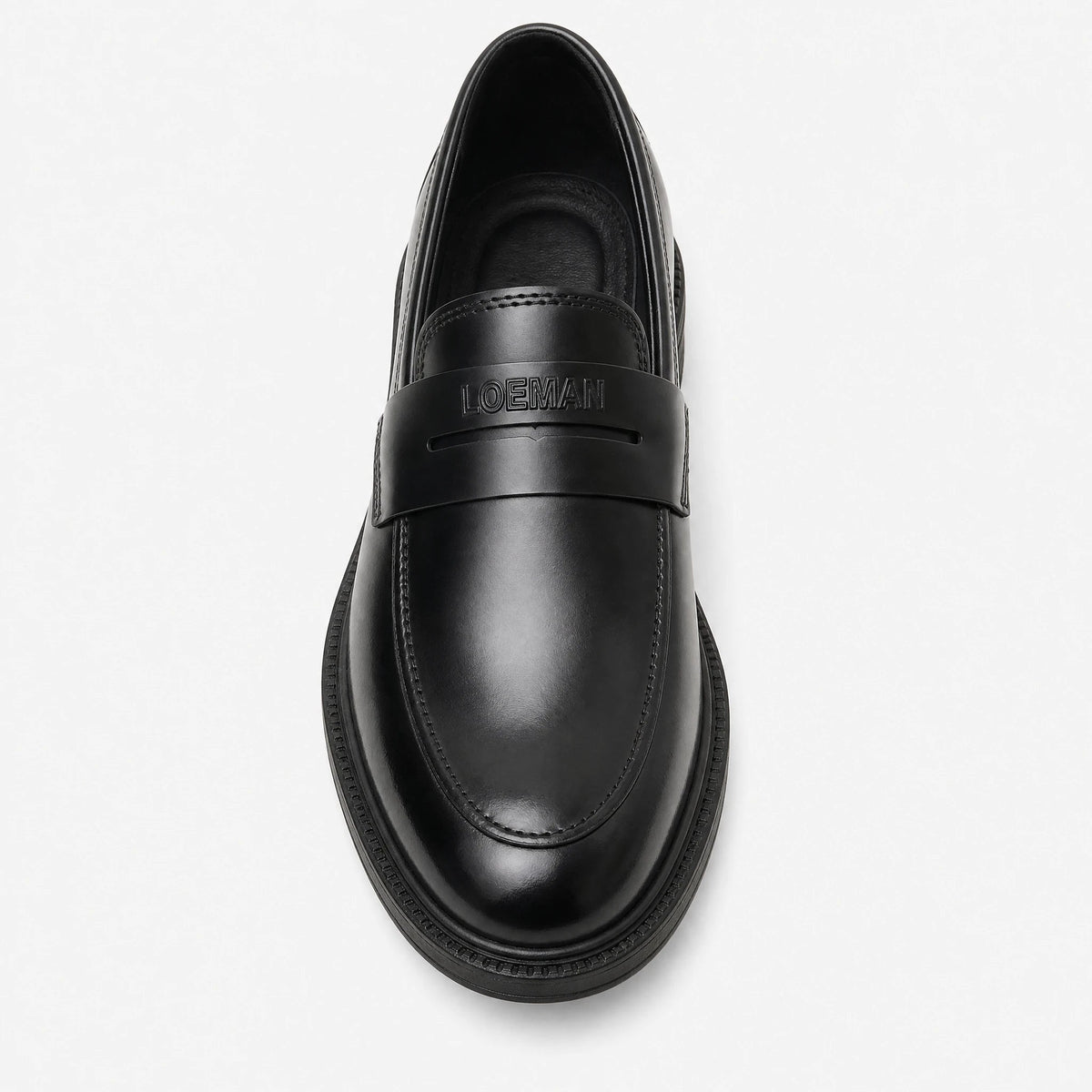 Zwarte herenloafers business-stijl met dikke zool - afbeelding 6