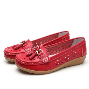 Geperforeerde zomerloafers voor dames