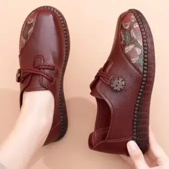 Gebloemde orthopedische mocassins voor dames