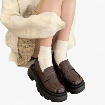 Vrouwen veganistisch leren plateauzolen