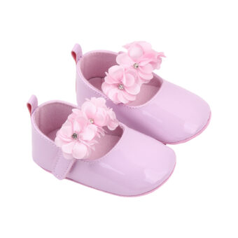 Schattige gebloemde mocassins voor babymeisjes