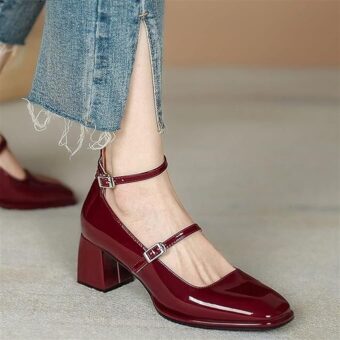 Lak Mary Jane schoenen met hak voor dames