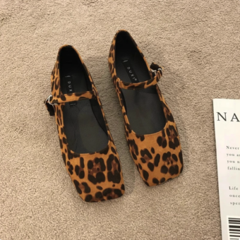 Luipaard ballerina's voor dames Mary Jane