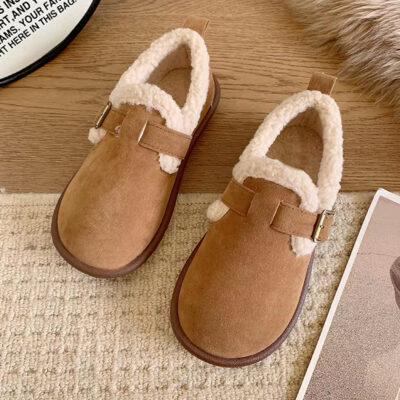 Gevoerde gesloten clog loafer voor dames